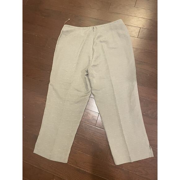 Tommy Bahama Women’s Pants size 12 100% Silk Cropped wide leg Trousers Capri VTG - Picture 4 of 5